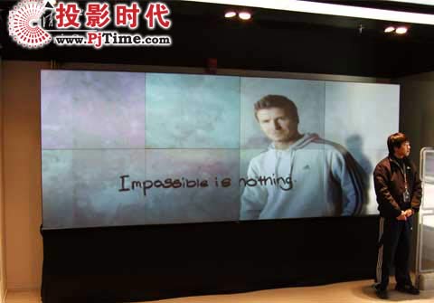清华紫光大屏幕力助阿迪达斯旗航店