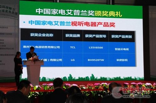 2013家博会艾普兰奖揭晓 TCL斩获产品大奖
